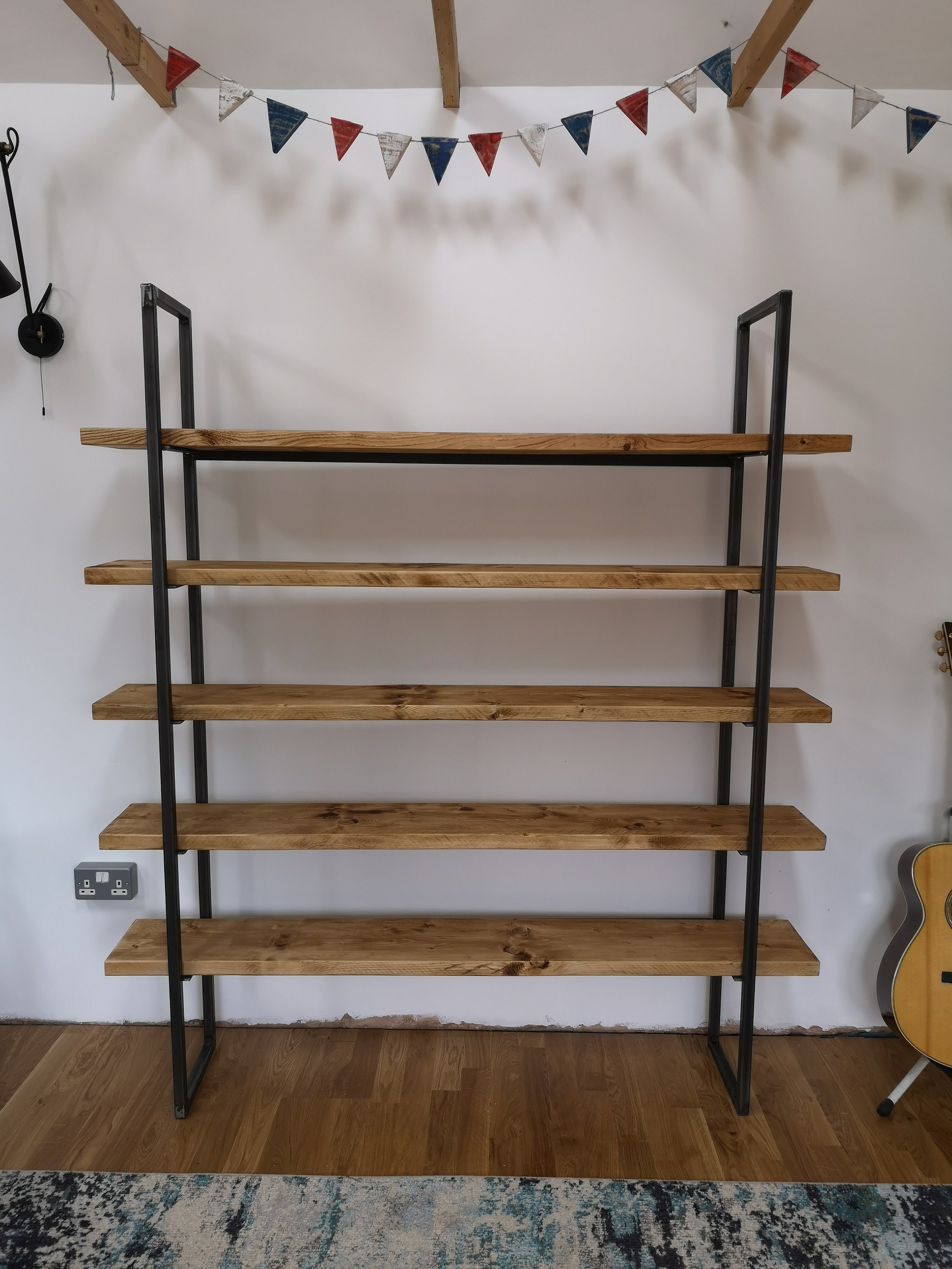 Industrial Steel Scaffold Board Shelving Bookcase Display Unit Etsy