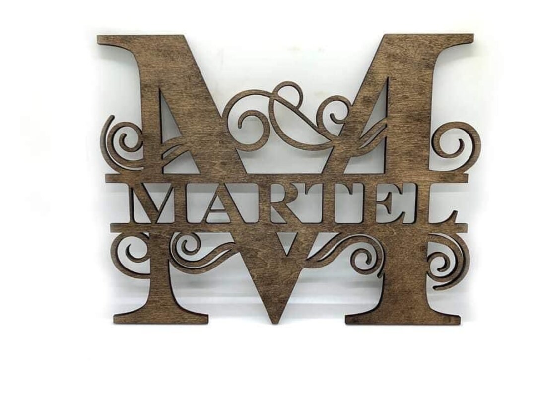 Split Personalized Monogram - Etsy