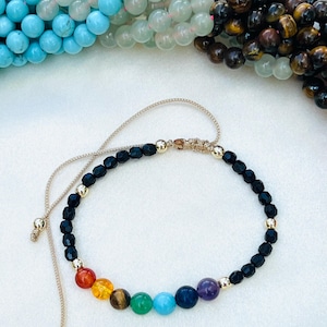 Spiritually charged 7 chakras bracelet for women and girls