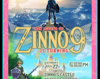 Zelda Invitation Etsy Zelda Invitation Etsy