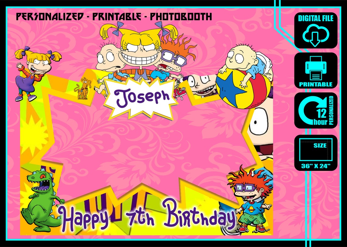 Rugrats Photo Frame Rugrats Birthday Frame Backdrop Rugrats | Etsy