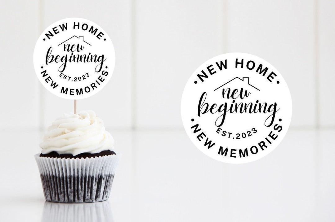 Housewarming Cupcake Toppers, New Home Cupcake Toppers, Housewarming