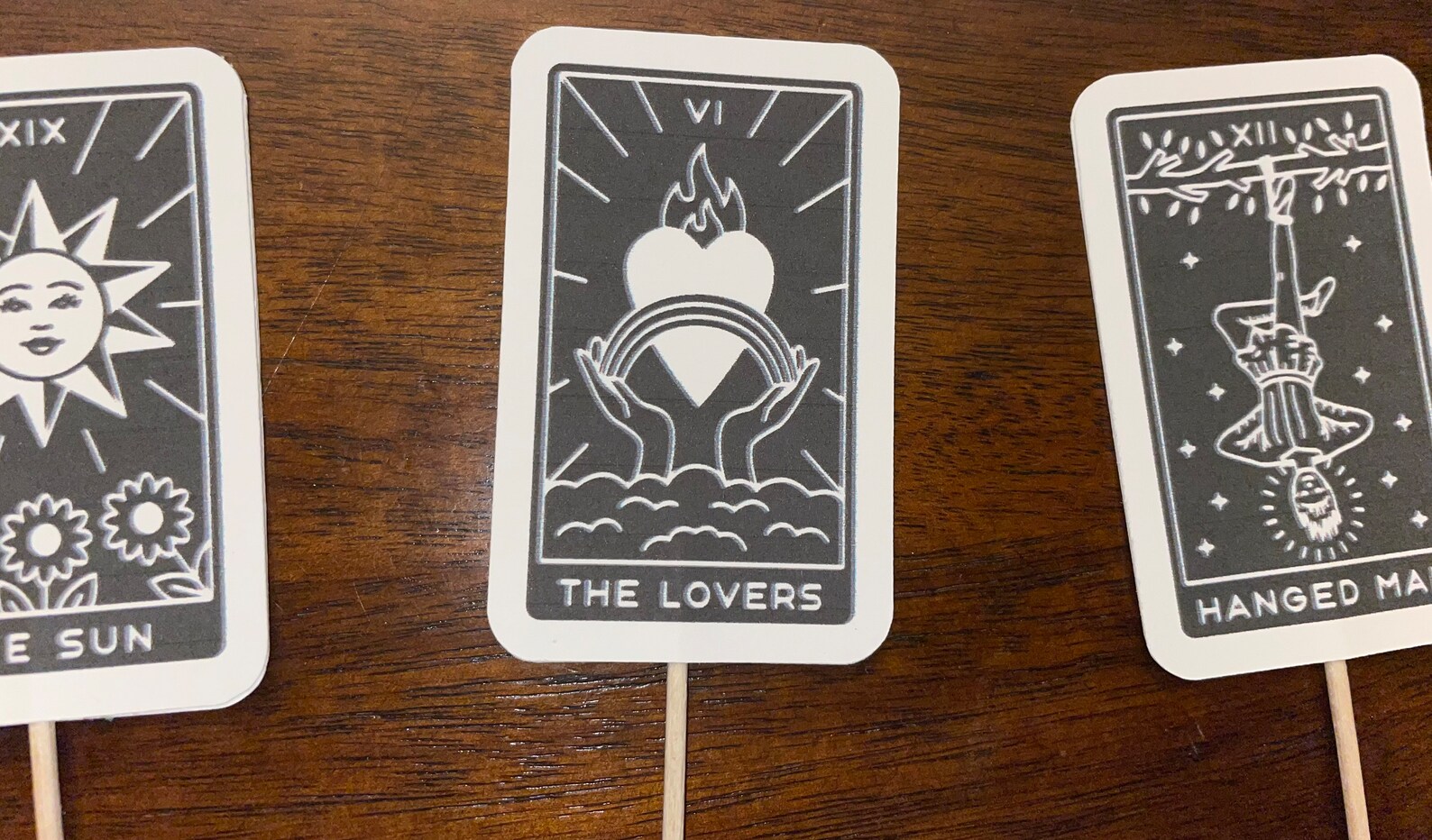 Tarot Cards Tarot Card Cupcake Toppers Tarot Card Birthday Etsy