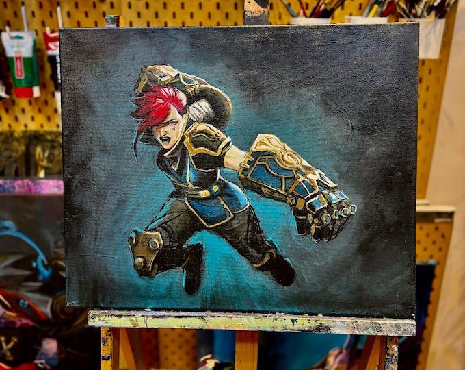 League of Legends Arcane Jinx Spray Painting A4 - Etsy.de