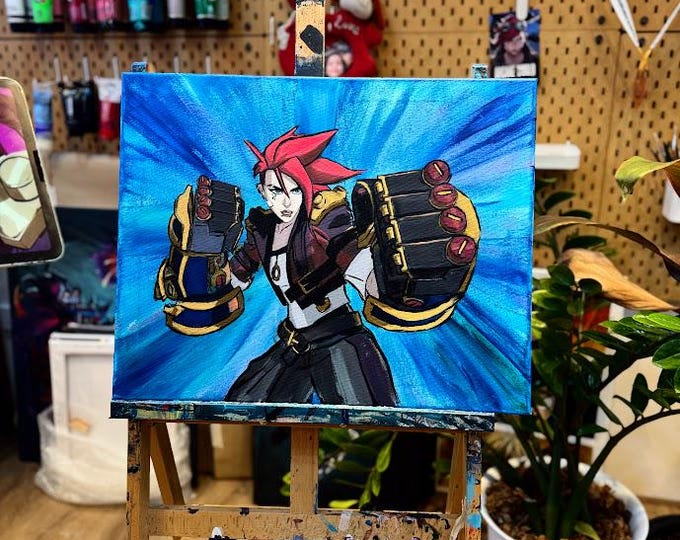 League of Legends Arcane Jinx Spray Painting A4 - Etsy.de