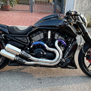 Custom Handmade Exhaust System Fits for Harley Davidson VROD 2002-2017 Two into Two