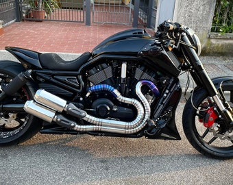 Sistema de escape Harley V-Rod Custom 2 en 2 (2002-2017) / Tubos de alto rendimiento hechos a mano / VRSC VRSCA VRSCDX