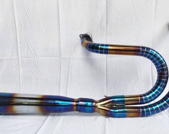 Custom Exhaust Fits For Harley Davidson DYNA Golden Blue Model