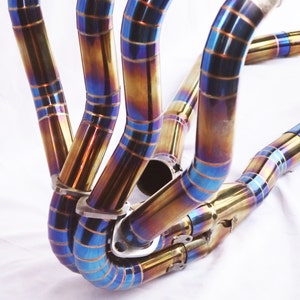 Full System Exhaust Kawasaki ZX 636  Gold n Blue Color