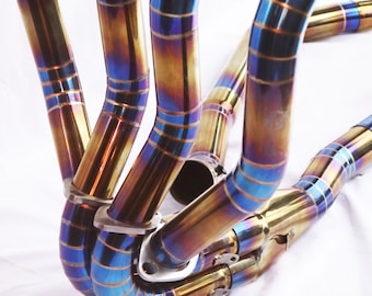 Full System Exhaust Kawasaki ZX 636  Gold n Blue Color