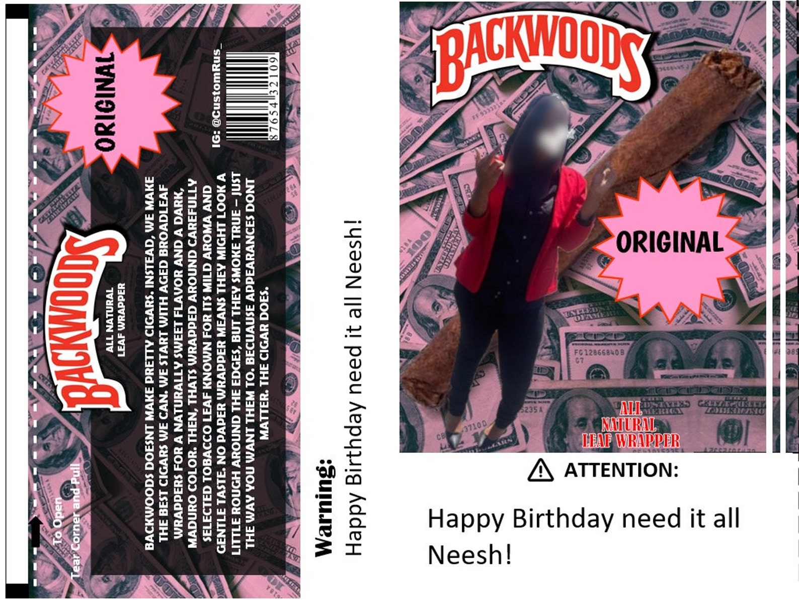 Digital File Customized Backwoods Wrapper Etsy