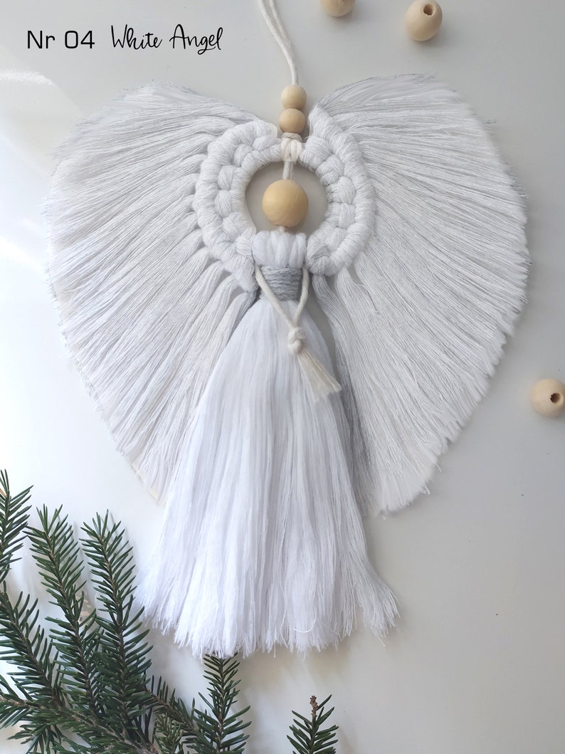 Macrame Angel size M, Angel, Makrama, Macrame Angels, White Decor
