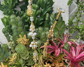 Gifts for Gardners, Decorative Garden Stake, Garden Ornament, Garden Art, One of a Kind Garden Decor,Jeweled Garden Stake, Garden Gift