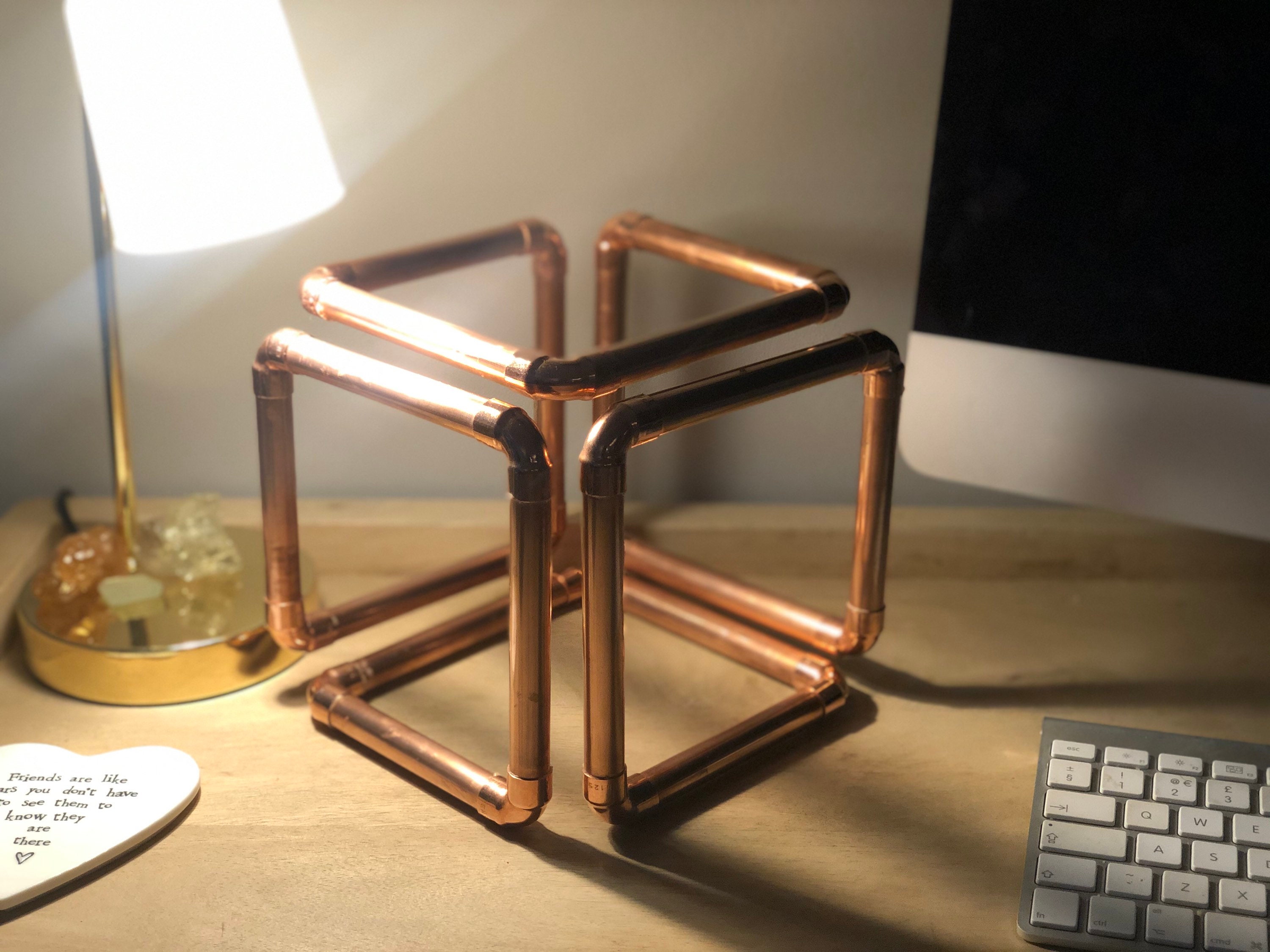 Copper pipe Infinity Cube Etsy