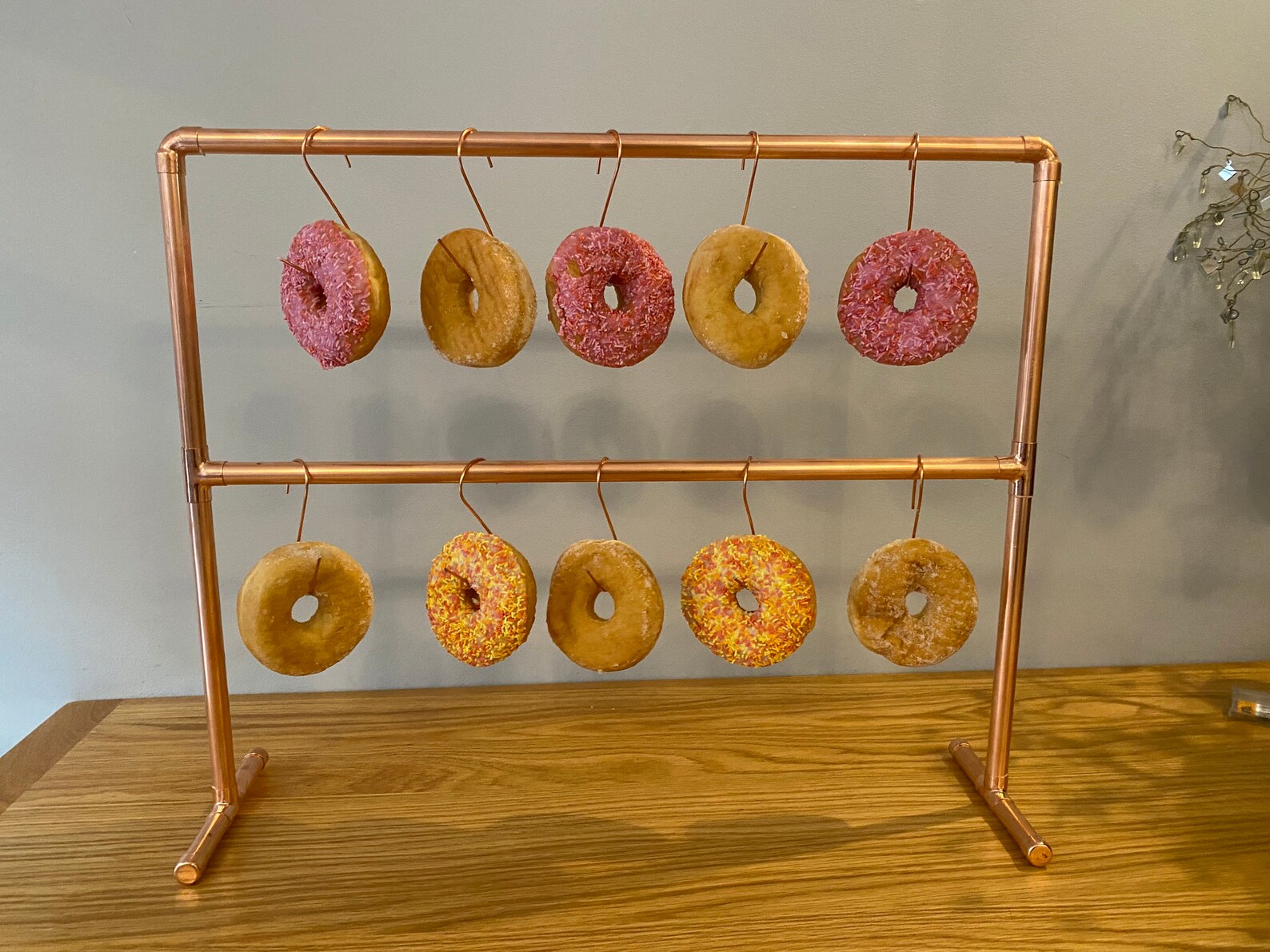 Copper pipe donut stand donut wall donut display pretzel Etsy