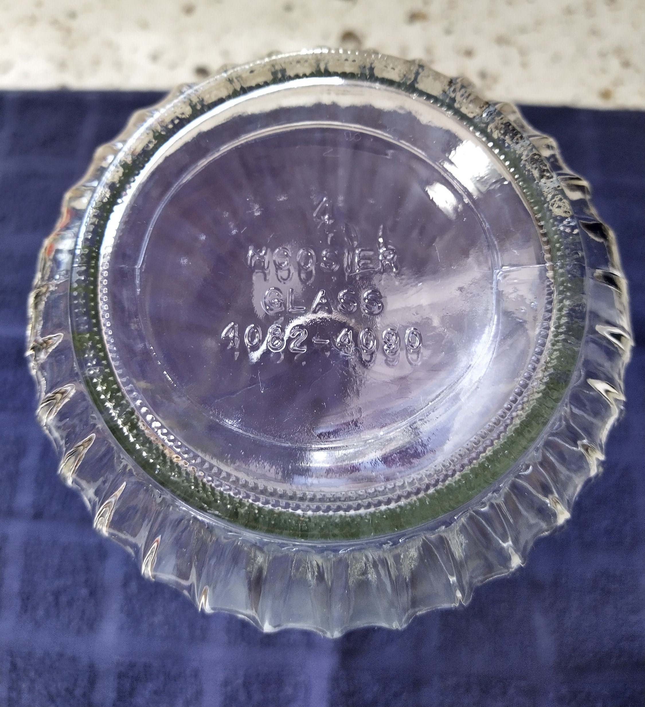 Vintage Hoosier Glass 40824090 Glass Vase 8 1/2 Spiral Ribbed Etsy