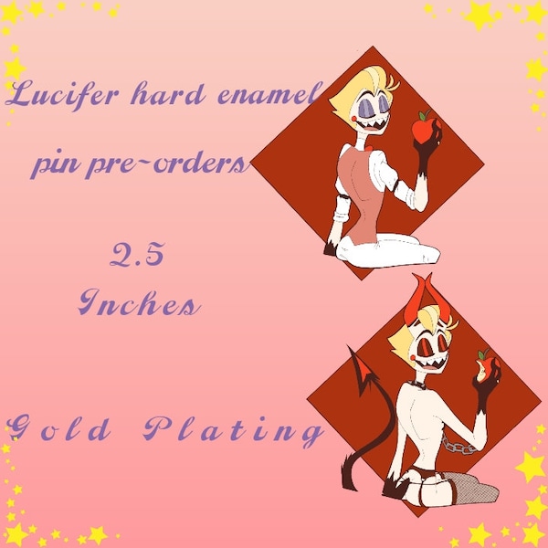 Lucifer enamel pin PREORDERS READ DESCRIPTION