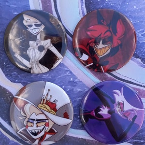 Hazbin Hotel Button Pins