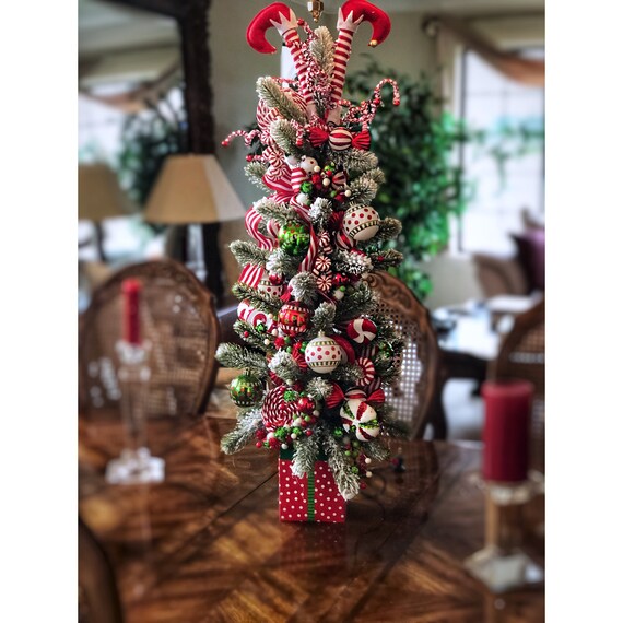 Tabletop Christmas Tree Predecorated Christmas Tree Mini Etsy