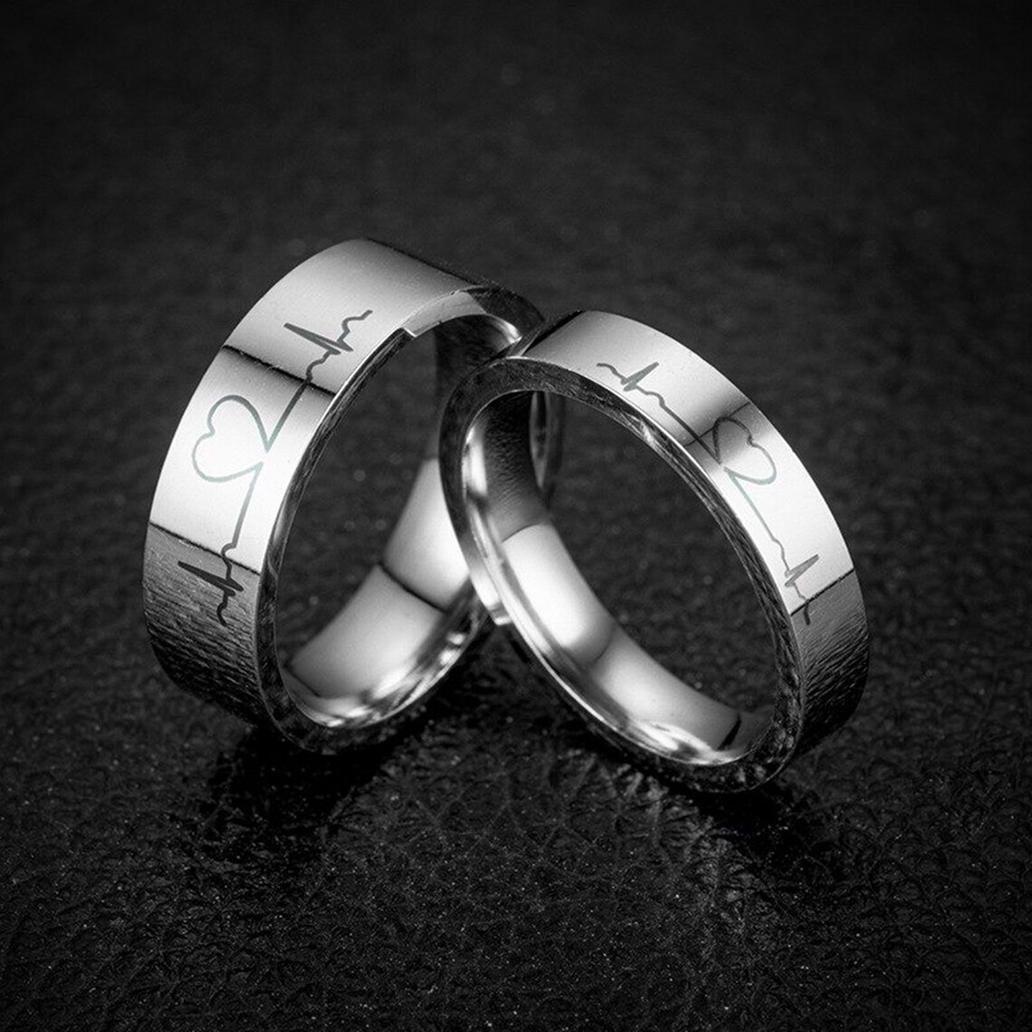 heartbeat rings for couples amazon heartbeat rings for couples amazon
