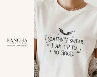 I solemnly swear I am up to no good svg, wizard svg, harry svg halloween shirt svg INSTANT DOWNLOAD for cricut design space silhouette Cameo