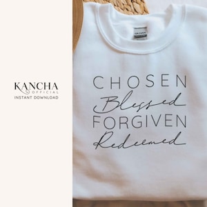 Auserwählt gesegnet, christliches Design, Auserwählt gesegnet, christliches Design, Auserwählt Gesegnet, christliches Design, Auserwählt Gesegnet, christliches Design, SOFORTIGER DOWNLOAD für Cricut Design Space Silhouette Cameo