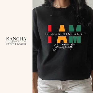 I am black history svg for juneteenth shirts celebrate juneteenth freedom day svg files for cricut sublimation png digital instant download