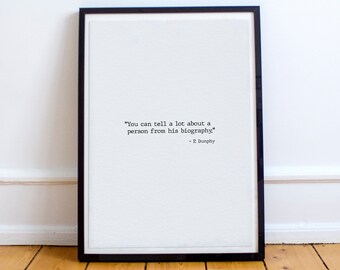 Modern Family - Phil Dunphy - You can tell a lot about a person - Quote - 00s TV series - Art Print - Poster