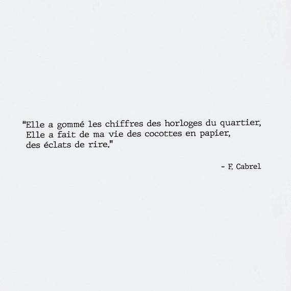 Francis Cabrel Je L Aime A Mourir Les Cocottes Quote Etsy