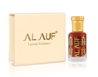 Oud Aswad Arabic Attar: Agar Wood Perfume Oil by AL-AUF (12ml)