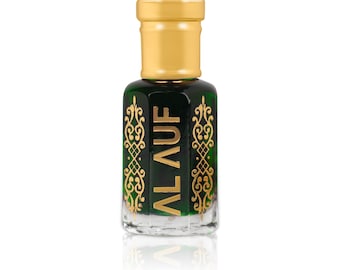 Aceite de perfume concentrado puro Khus (vetiver verde) Fragancia Attar Itr de AL-AUF 12 ml.