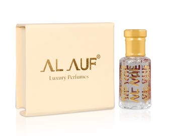 Aceite de perfume árabe concentrado Ámbar blanco de AL-AUF Aceite aromático Attar Itr 12 ml.