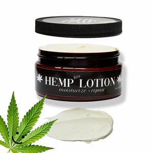 Hemp Lotion for Face & Body | Essential Oil Infused | 8oz Tub | Natural Skincare