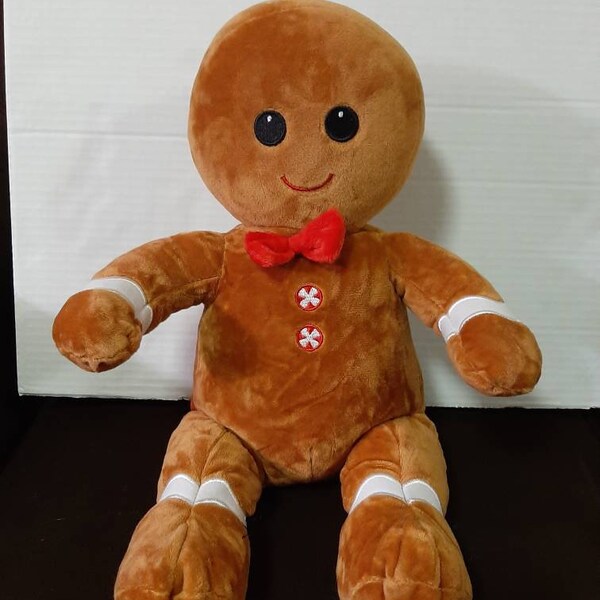 16 in Gingerbread Man- 16 in Stuffed or Unstuffed Plushy, Build a Plushy Kit, No Sew Plushy