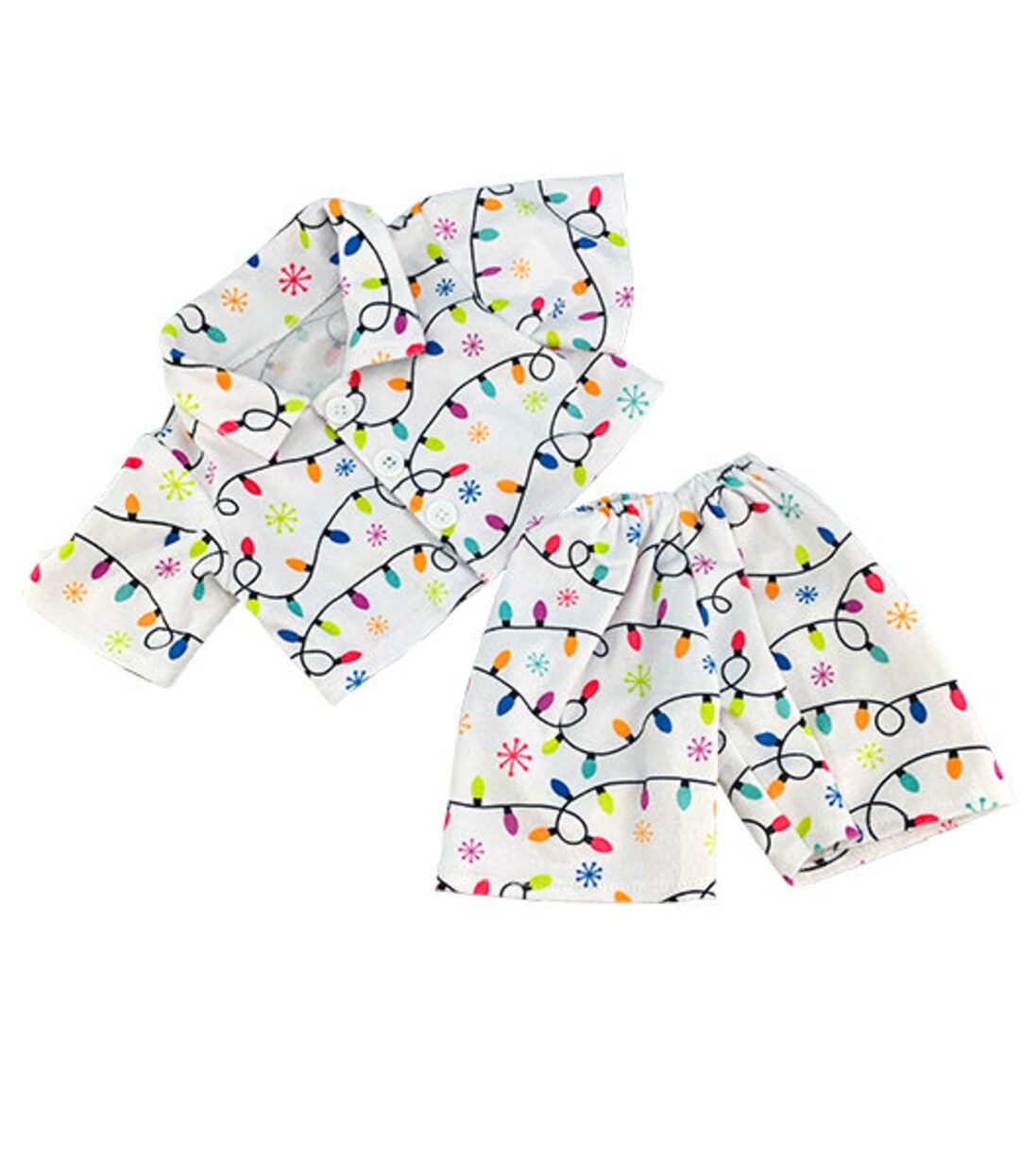 1416 in Christmas Lights Holiday PJ Set Fits 1416 in Plushy Friend