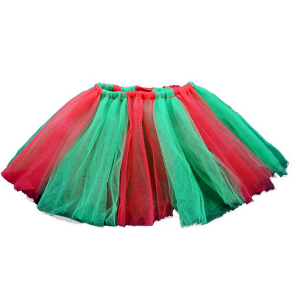 8 in Red and Green Tutu Fits 8 in Plushy Friend, 8 in Plushy Clothing