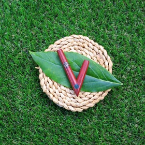 Minimalist Thin PALO SANGRE Kuripe | With Aya Wood Piece + Turquoise | Eco-Conscious & Pocket-Sized | Crafted in the Sacred Valley - Cusco