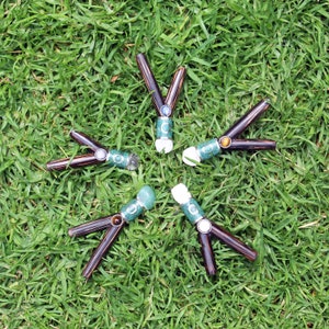 Kuripe ~ Kuripi Applicator | Made of Chonta Wood & Peruvian Turquoise | Decorated with Healing Quartz and Stones - Sacred Valley, Cusco