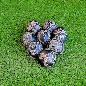 Shamanic Ceremonial Egg-Shaped Rattle~Shaker | Small-Sized Traditional Shipibo Rattle | Handmade by Shipibo People from Pucallpa - Peru