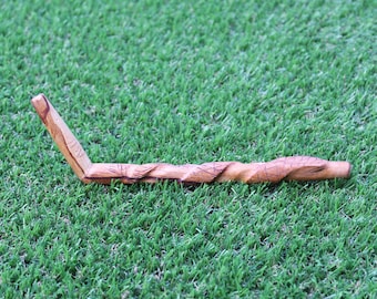 TEPI "Snake" PALO SANTO | Handcarved Pipe Applicator for Rapéh | Pure Raw Palo Santo Wood | Natural Finishing | From Sacred Valley - Cusco