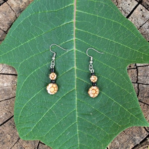Shipibo Earrings with Aya Vine Pieces | MYSTICAL AYA | Jewelry for Ceremonies and Protection | Handmade by Shipibo Women from Pucallpa, Peru