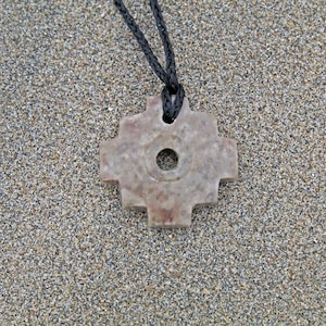 CHAKANA NECKLACE Soap Stone | Peruvian Sacred Andean Symbol, Shaman Necklace, Protection Amulet | Handmade in Sacred Valley – Cusco