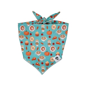 Pumpkin Spice Latte Tie-On Dog Bandana