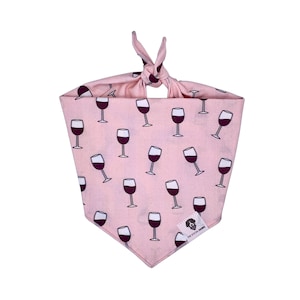 Red Red Wine Tie-On Dog Bandana