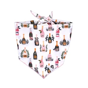 Champagne Tie-On Dog Bandana