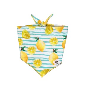 Lemon Tie-On Dog Bandana