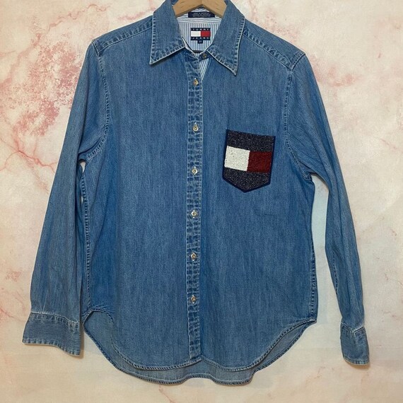 Vintage Tommy Hilfiger Denim Button Down - 10