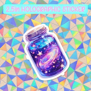 Holographic Vinyl Sticker | Waterproof Kawaii Aesthetic Decal for Water Bottles&Laptops