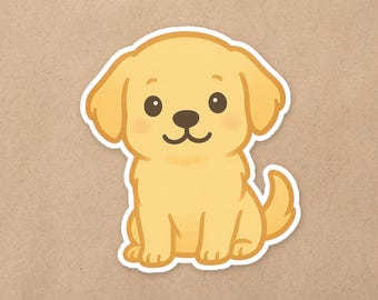 Kawaii Puppy Sticker Sheet | Waterproof Vinyl Planner Stickers - Etsy