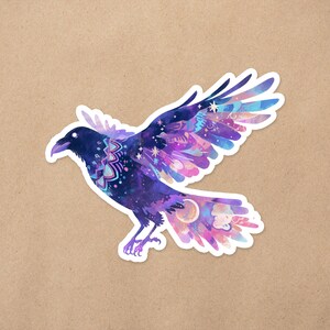 Magical Raven Bird Nature | Waterproof Matte Vinyl 2.5 Inch Sticker